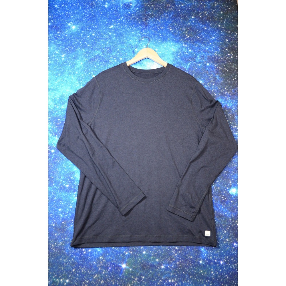 Vuori Shirt Mens XL Blue Long Sleeve Lightweight Jersey Crew Neck Tee